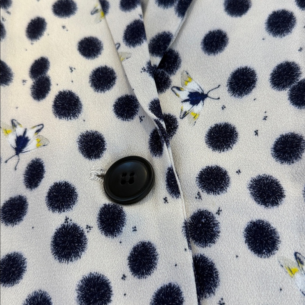 H&M Cream and Navy Patterned Blazer - Picture 5 of 6